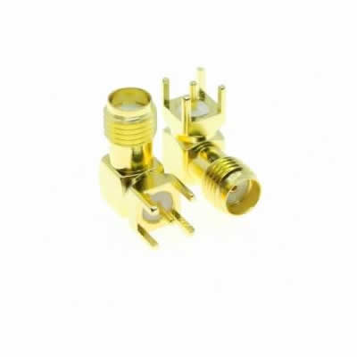 SMA DİŞİ ŞASE PCB TİPİ 90 DERECE GOLD RF KONNEKTÖR